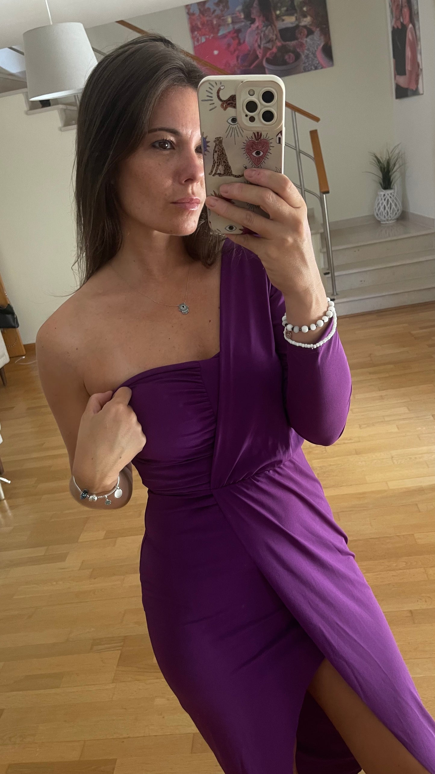 SAMANTA | Vestido midi asimétrico