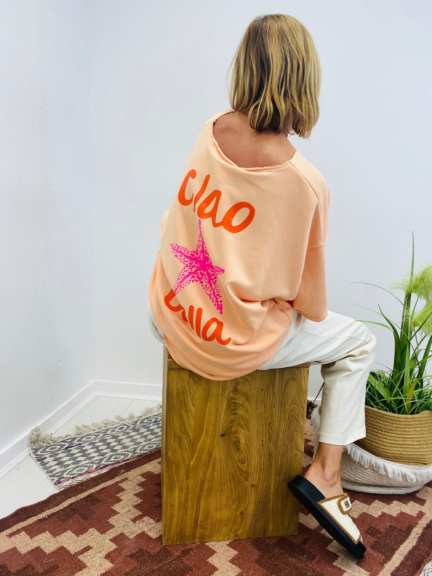 CIAO BELLA | Sweat manga curta estampada