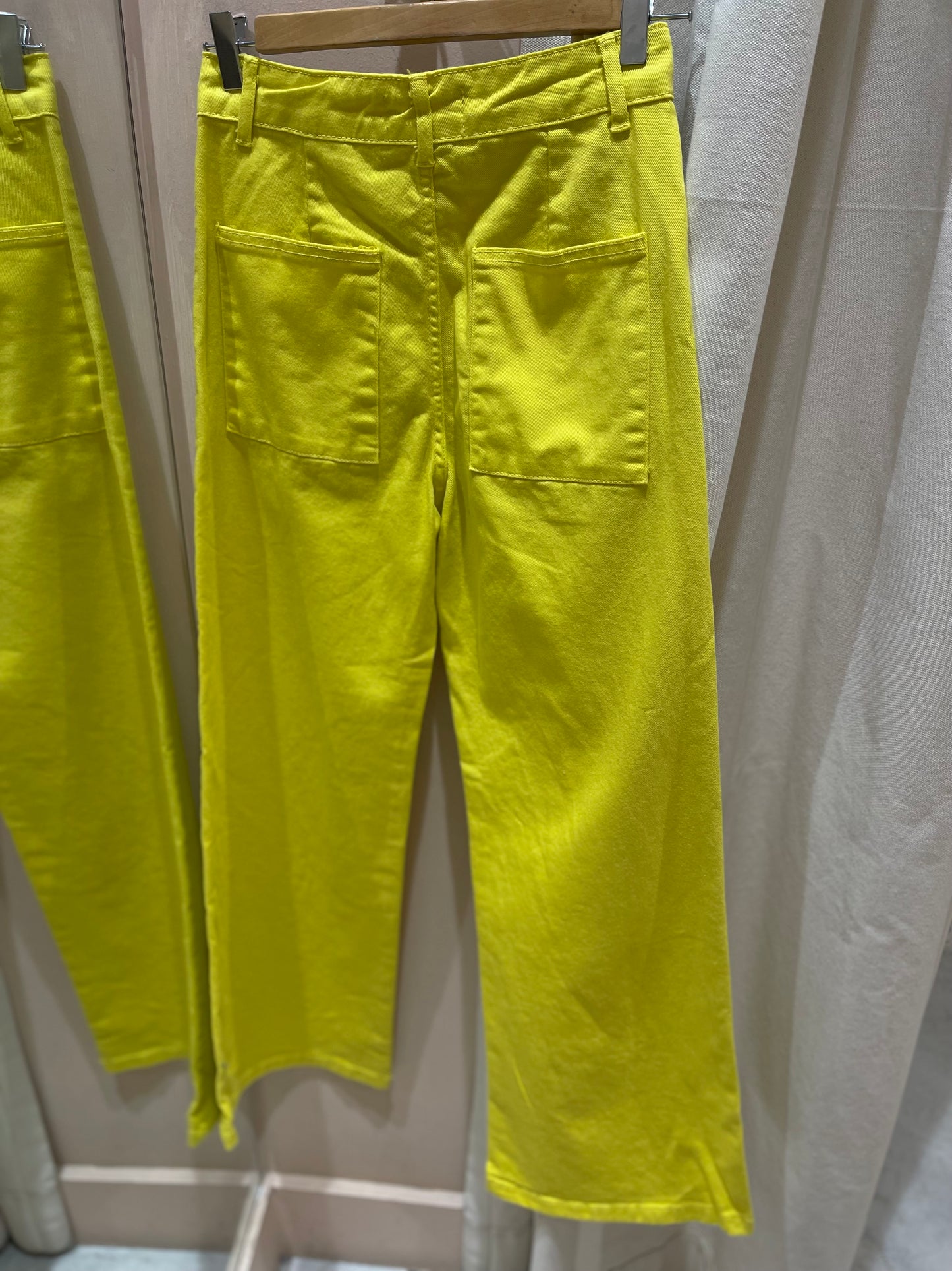 ALICANTE | Calças wide leg com bolsos de chapa
