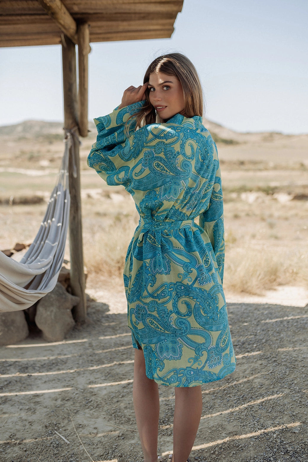 LAGOON PAISLEY KIMONO