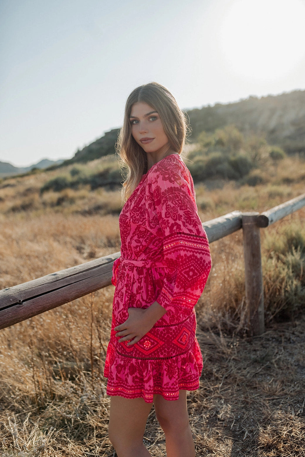 SUNSET BLOOM MINI DRESS