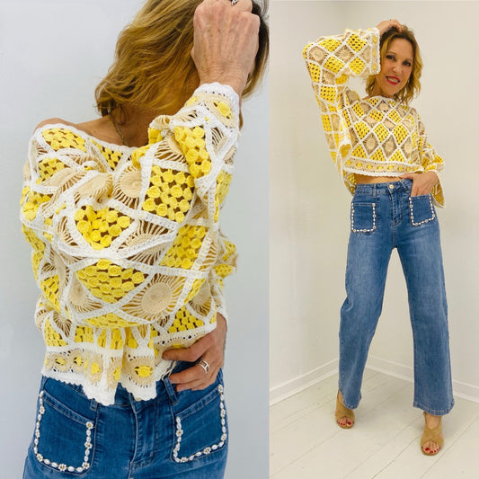 SUNNY | Top em croché colorido