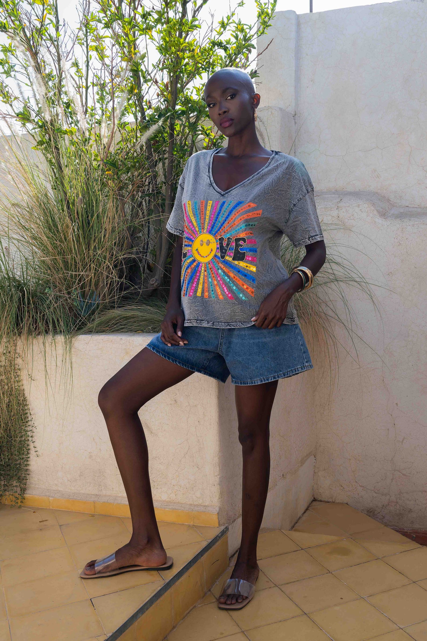 LOVE SUN | T-shirt with appliqués