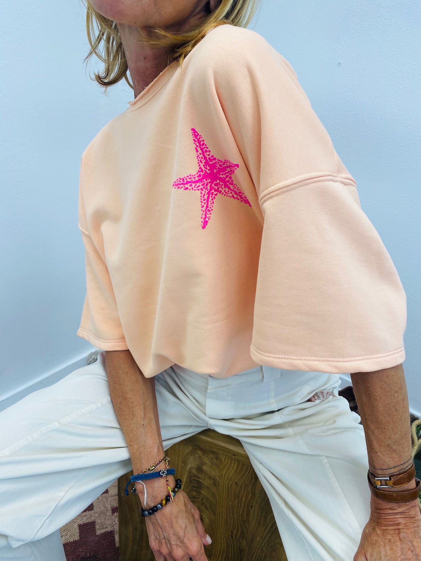 CIAO BELLA | Sweat manga curta estampada