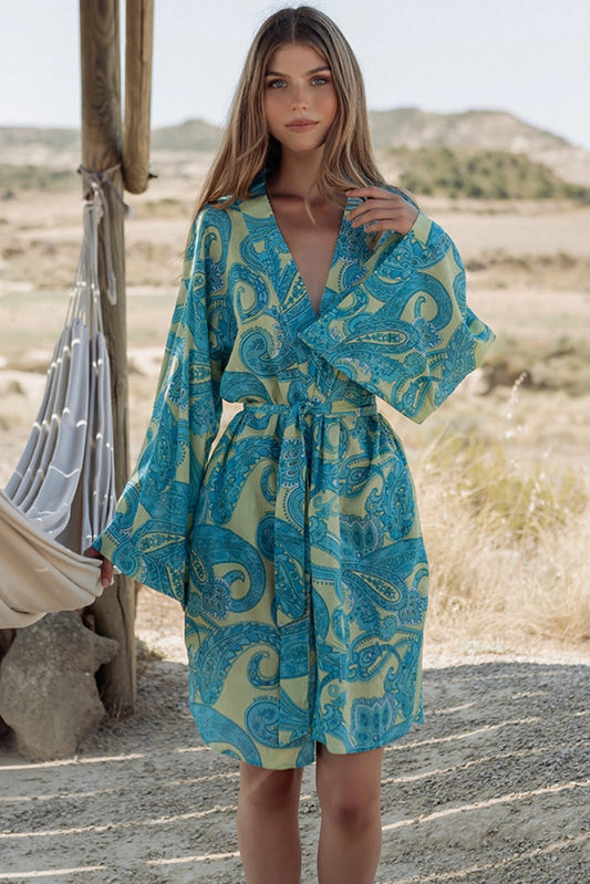 LAGOON PAISLEY KIMONO