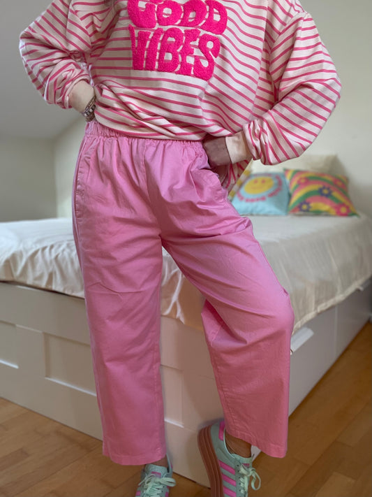 ROSY | Calças em algodão de bolsos