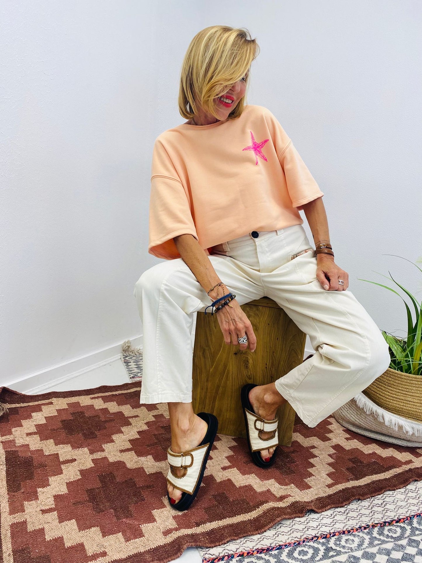 CIAO BELLA | Sweat manga curta estampada