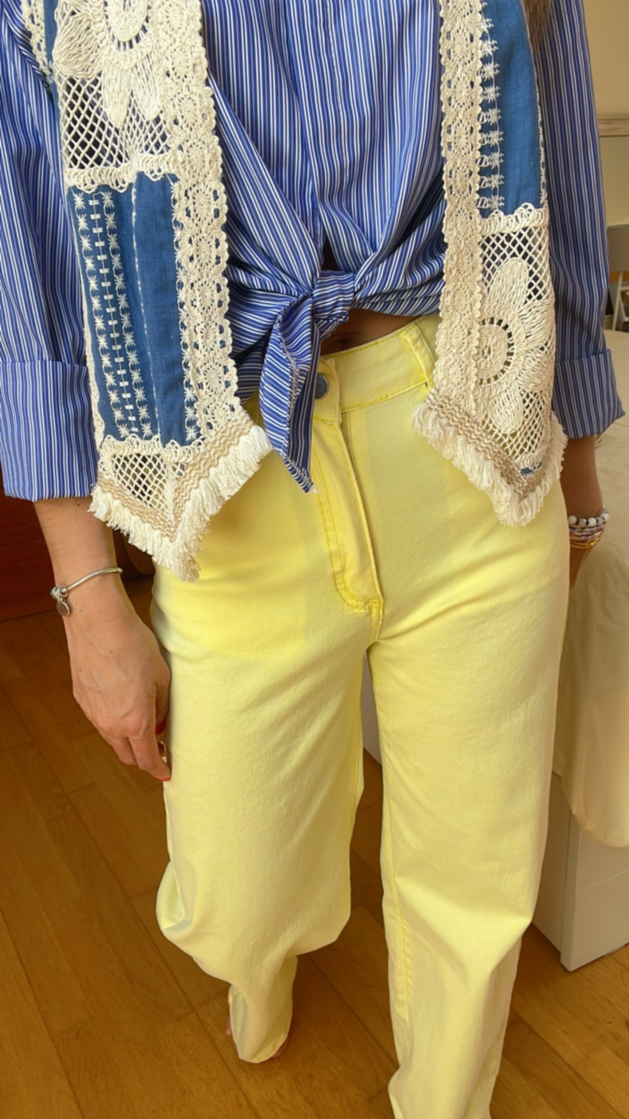 BIG SUN | Jeans wide leg amarelas