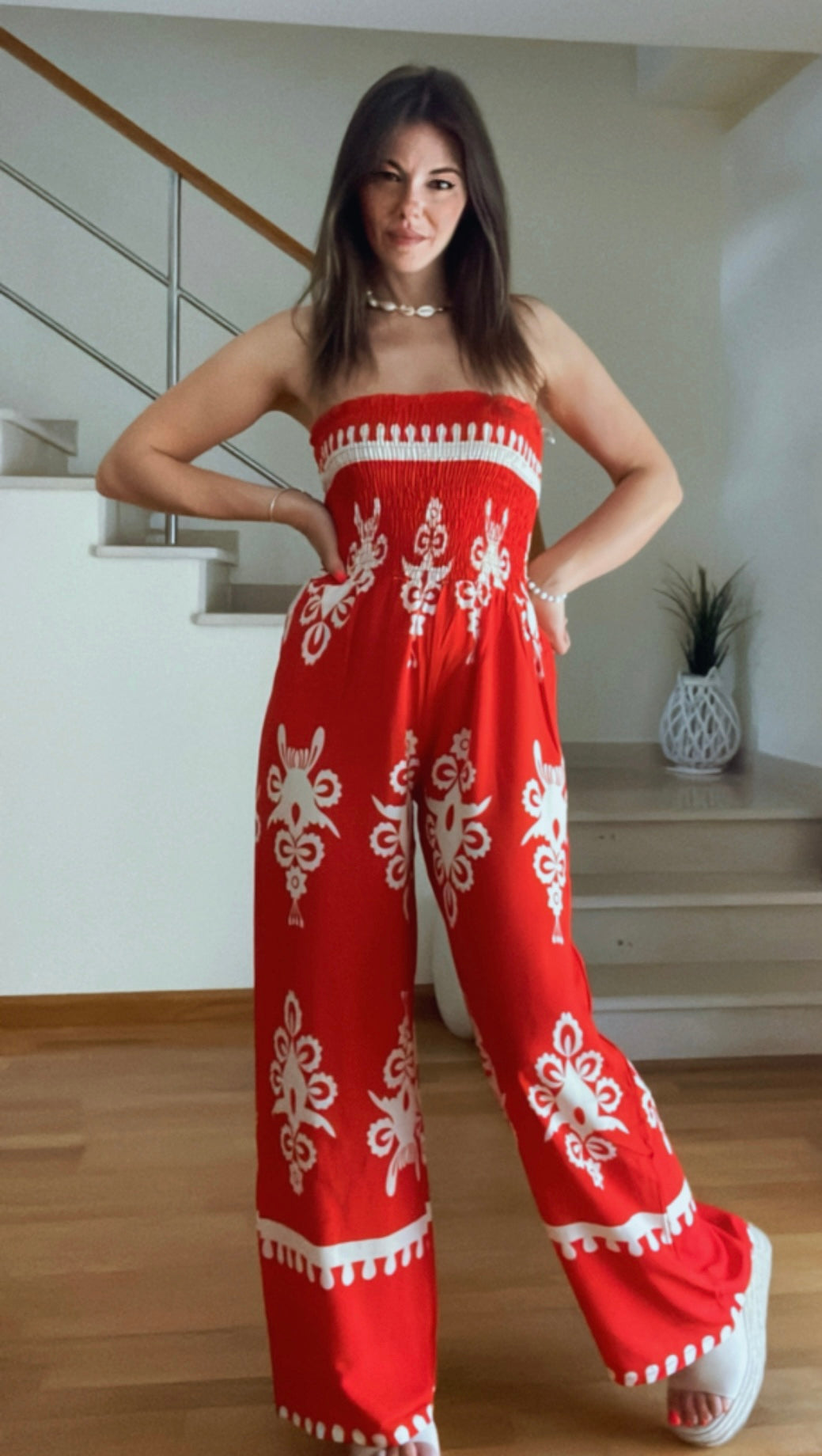 SARDENHA | Macacão estampado étnico