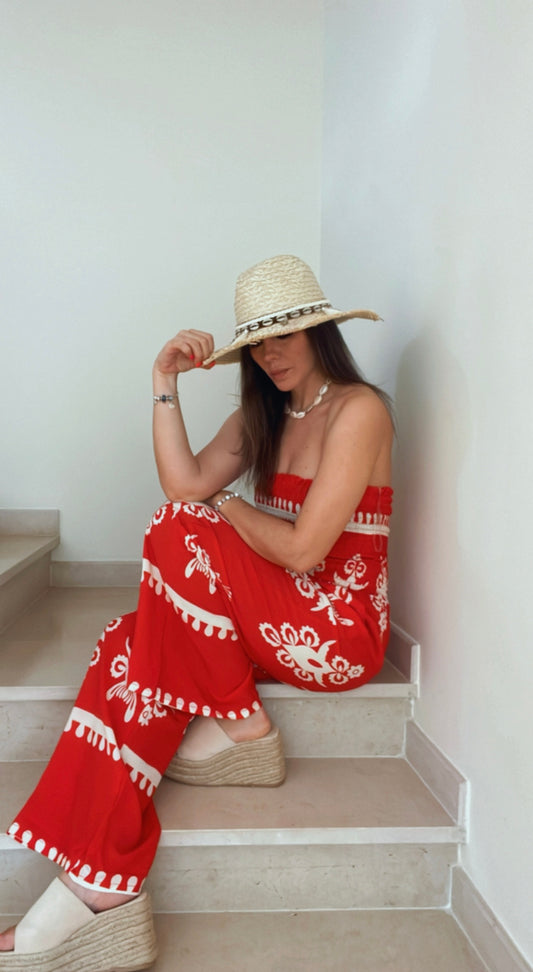 SARDENHA | Macacão estampado étnico