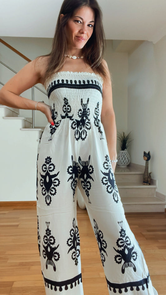 SARDENHA | Macacão estampado étnico