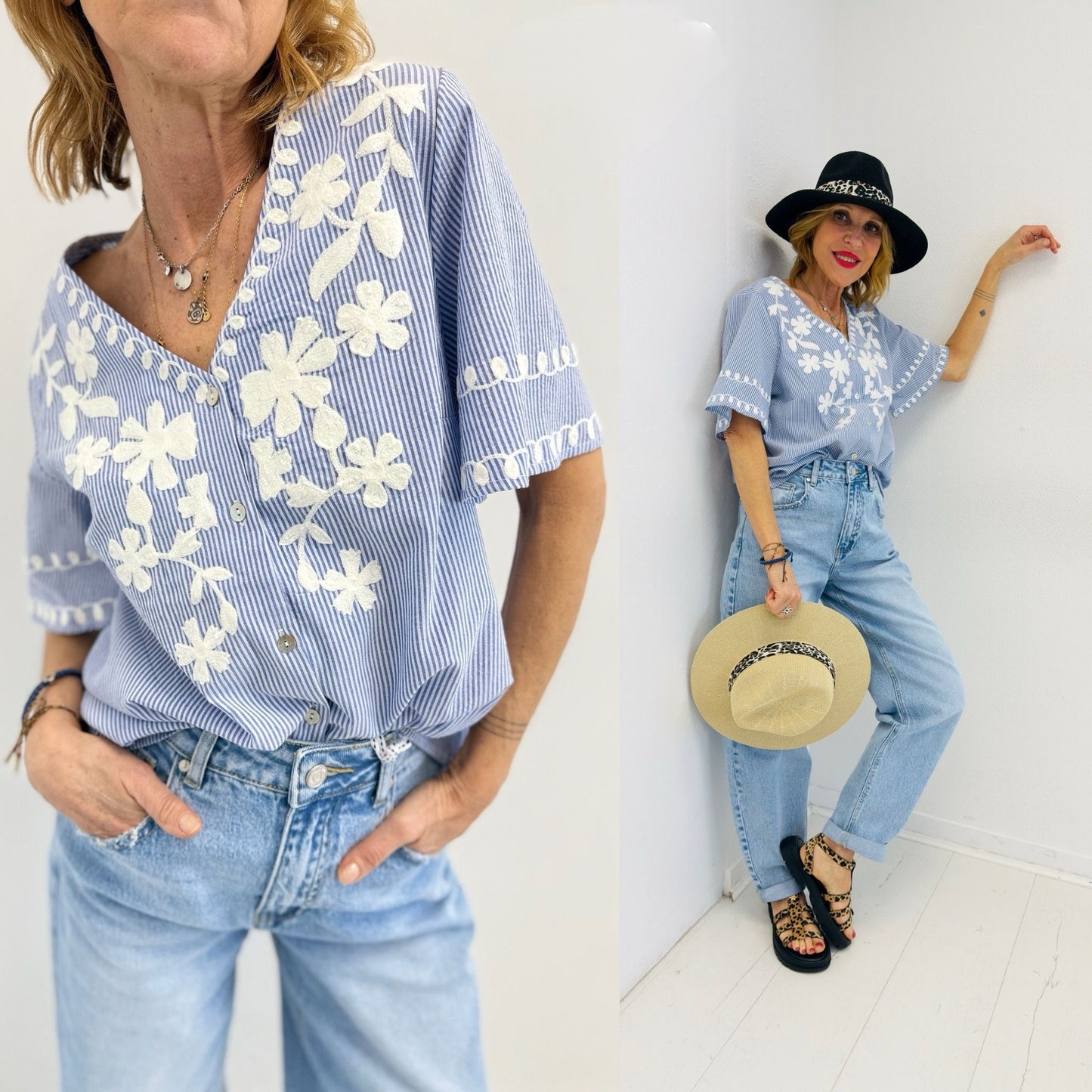 SERENA | Camisa com bordados