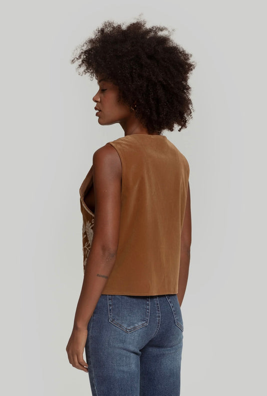 DALI | Velvet vest with embroidery