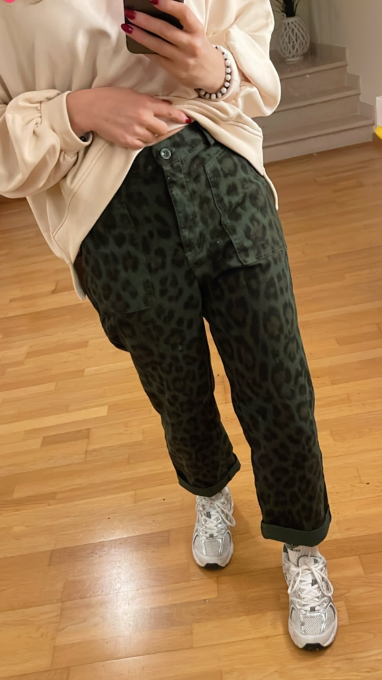 SALVAJE | Pantalón estampado leopardo con bolsillos