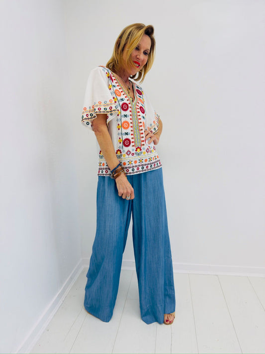 TULUM | Camisa com bordados coloridos