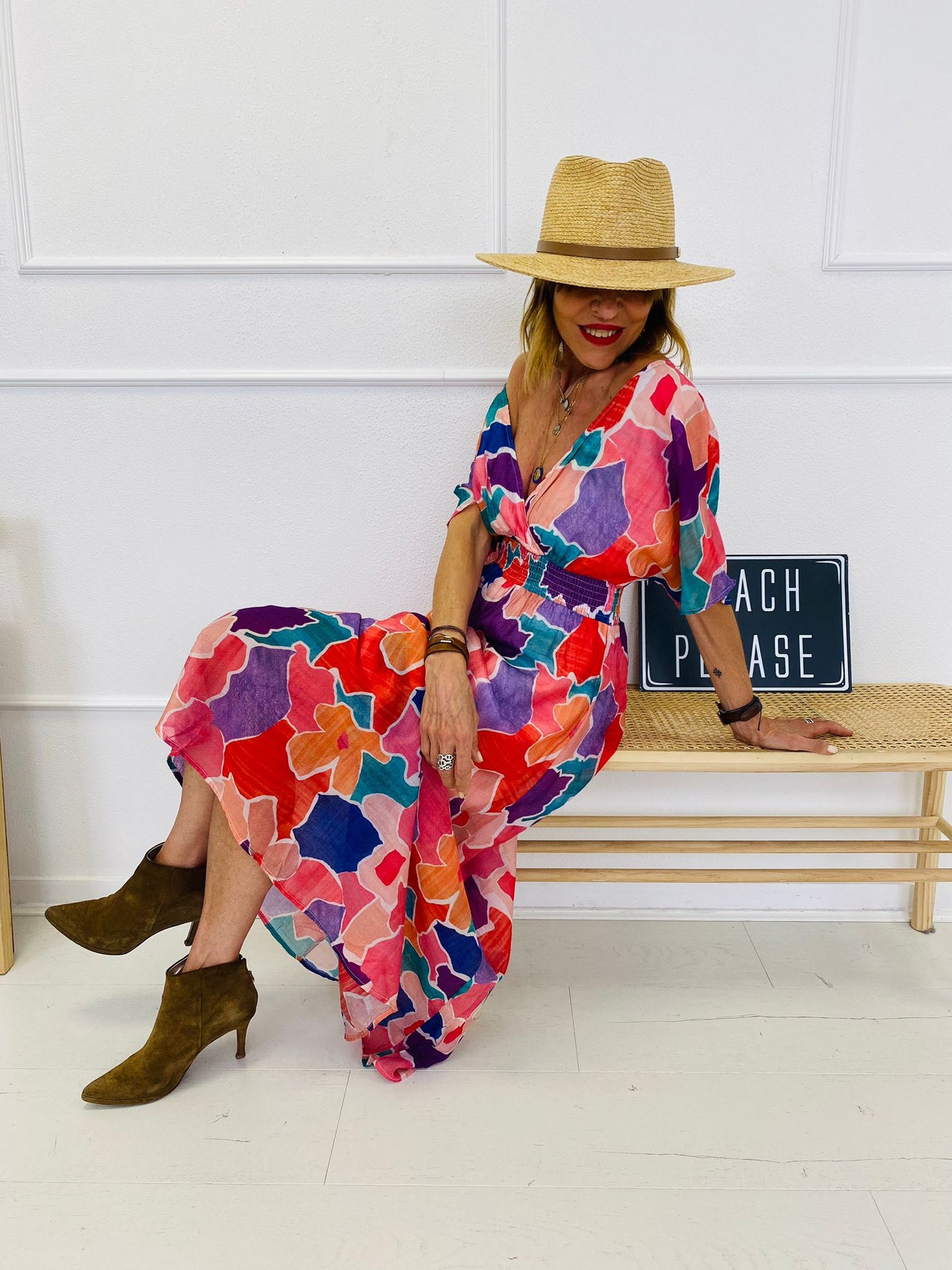 WATERCOLOR | Colorful printed dress
