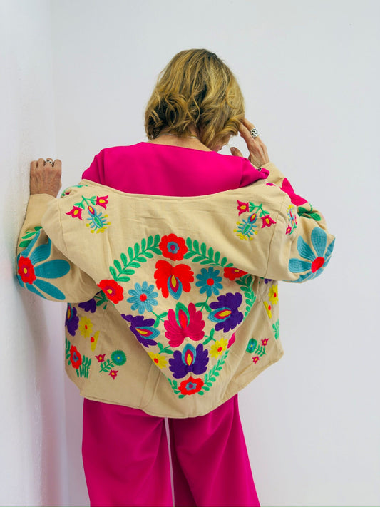 BOTICCELLI | Casaco com flores bordadas