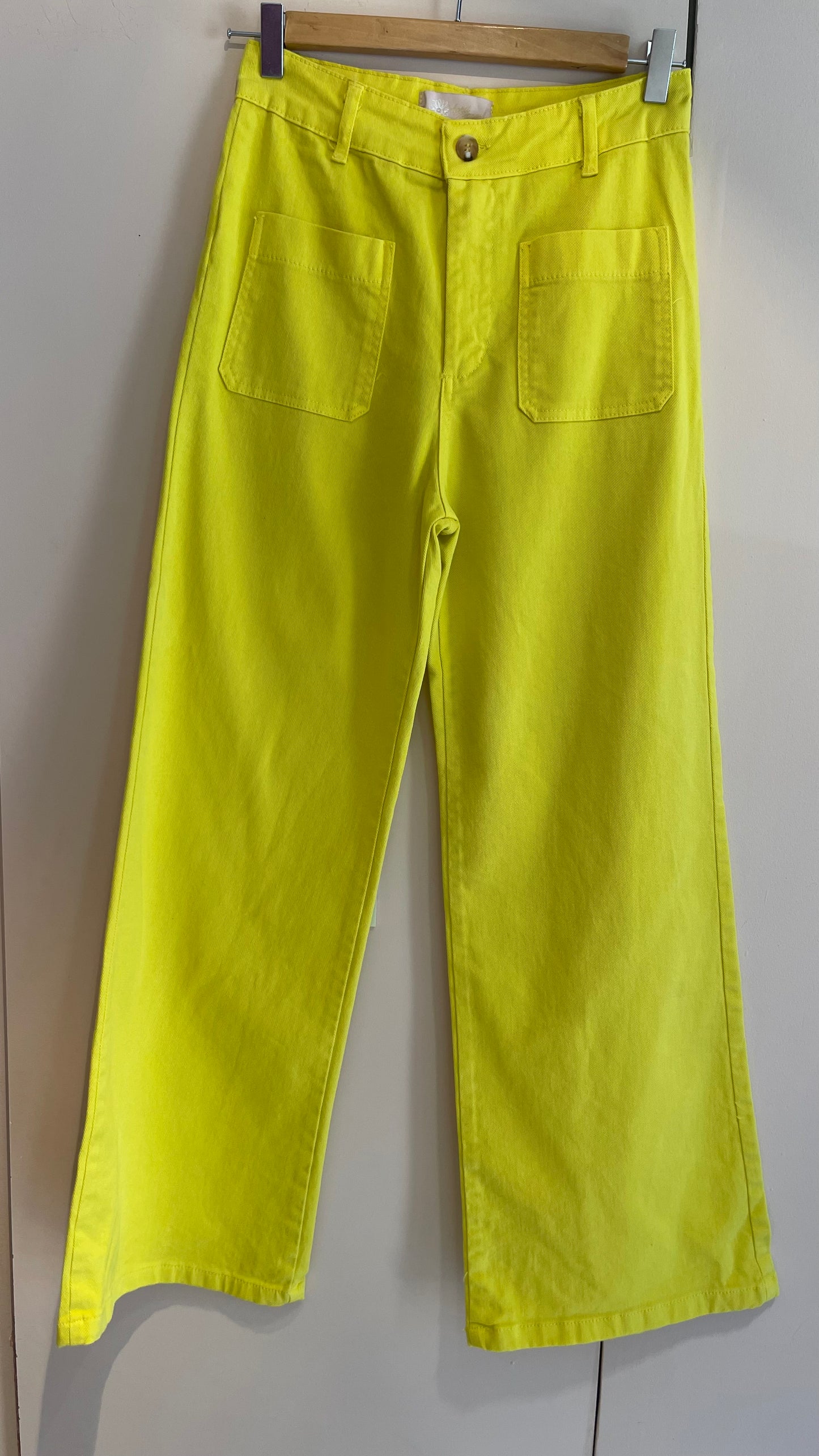 ALICANTE | Calças wide leg com bolsos de chapa