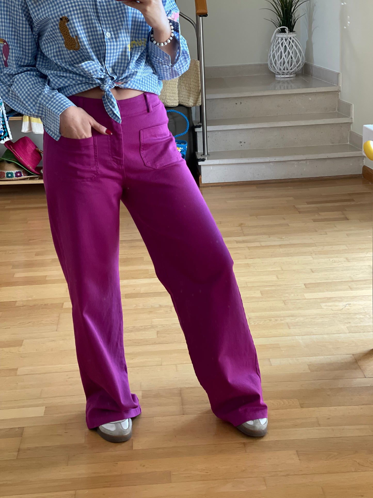 EDNA | Calças wide leg com bolsos