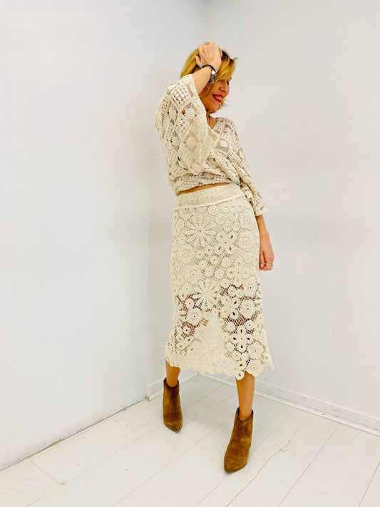 MURA | Saia midi em crochet