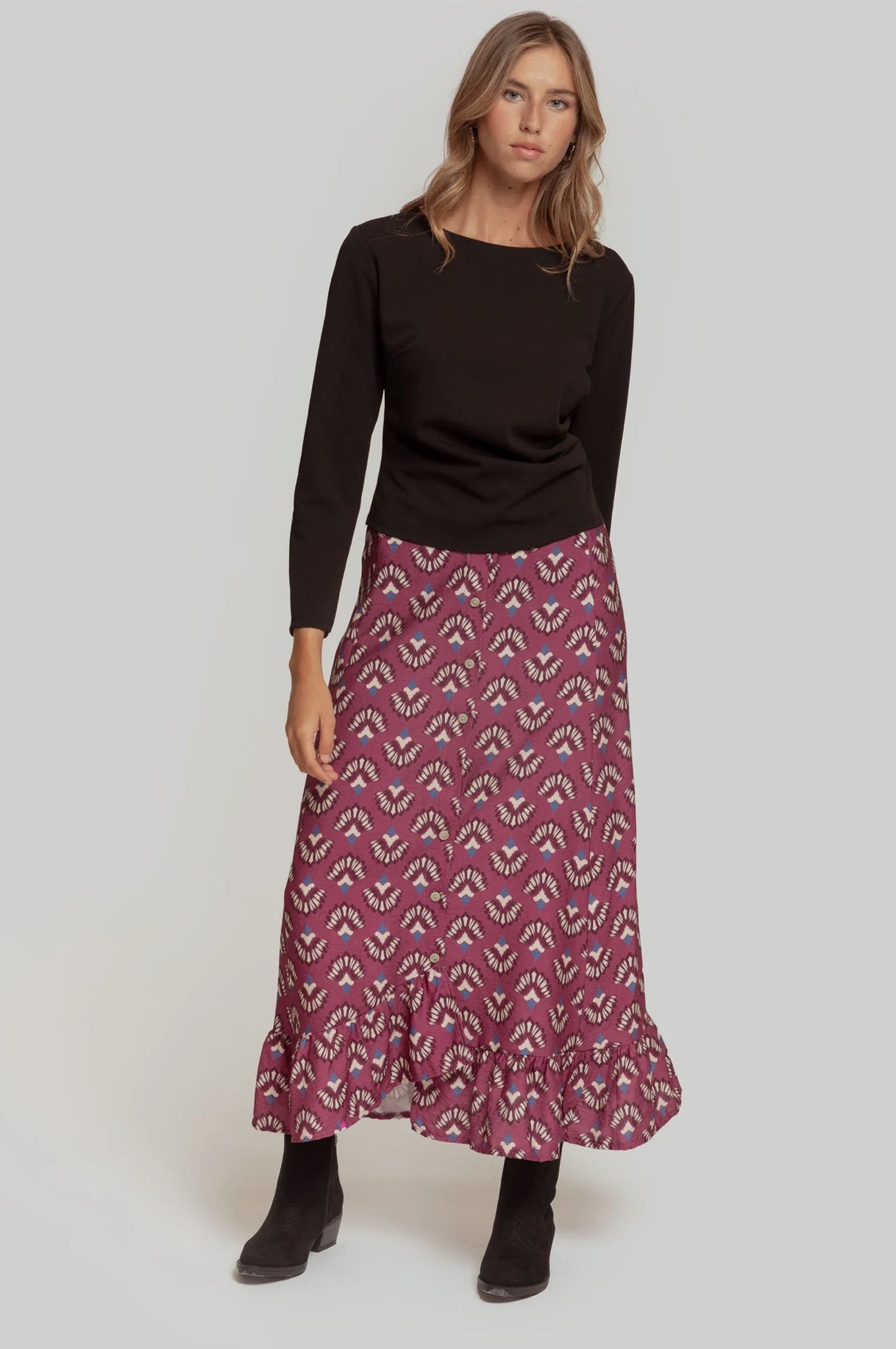 FLORENCE | Saia comprida estampada