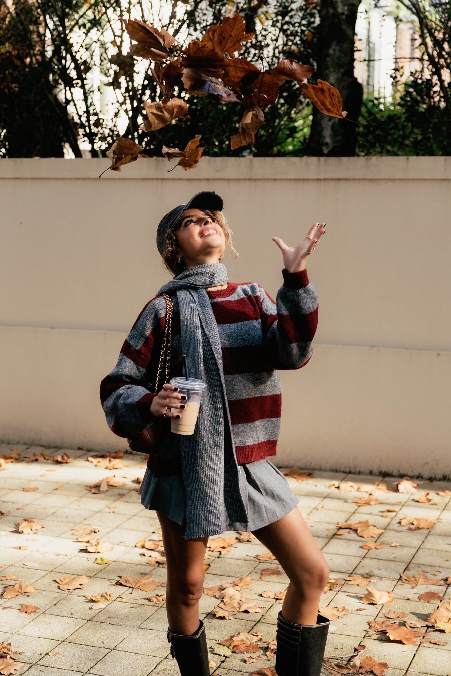 CAMILA BORDEAUX - Camisola às Riscas Feminina | VIBRANNA