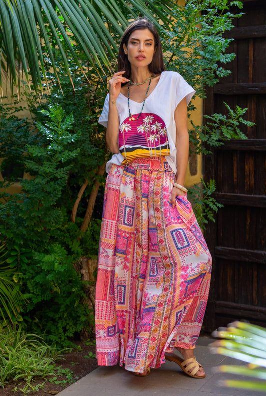 CALIFÓRNIA WHITE | T shirt com apliques