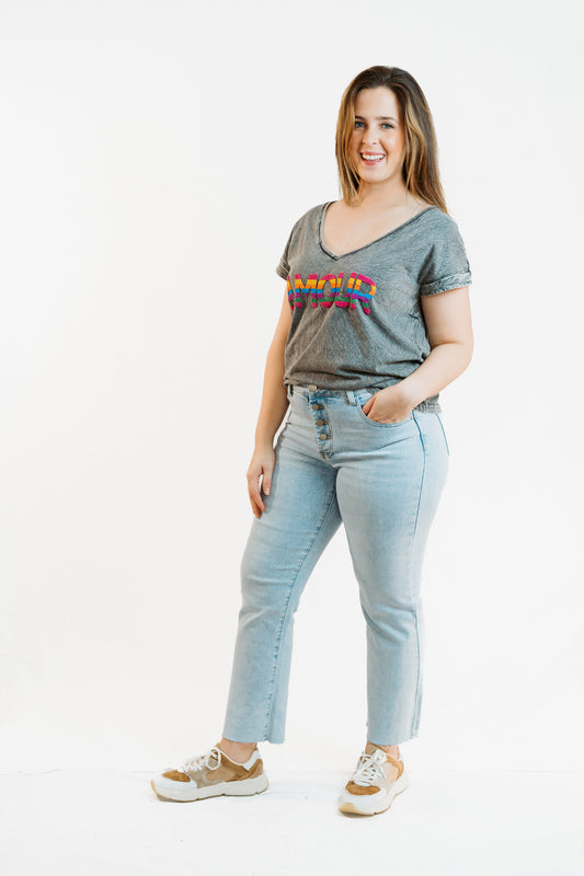 AMOUR | T shirt with beads