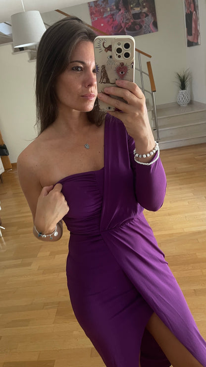 SAMANTA | Asymmetrical midi dress