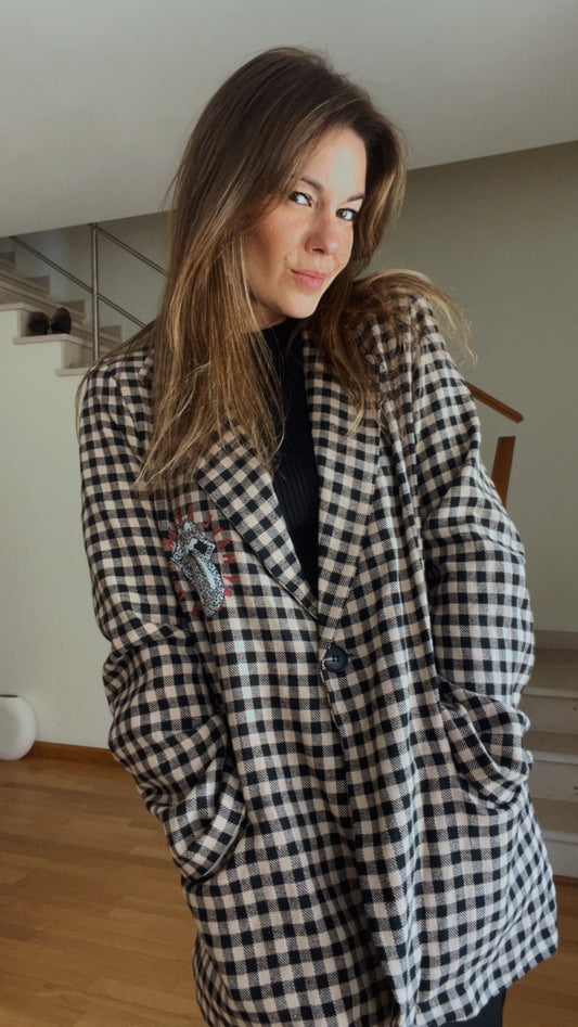 RODANTE | Maxi blazer a cuadros