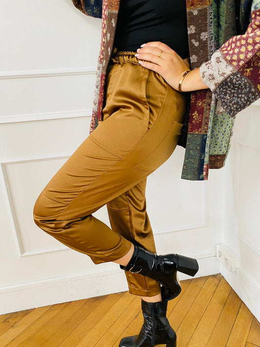 CHICAGO | Pantalones cargo de satén