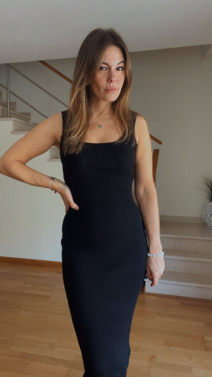 AMÉLIA | Vestido largo de canalé