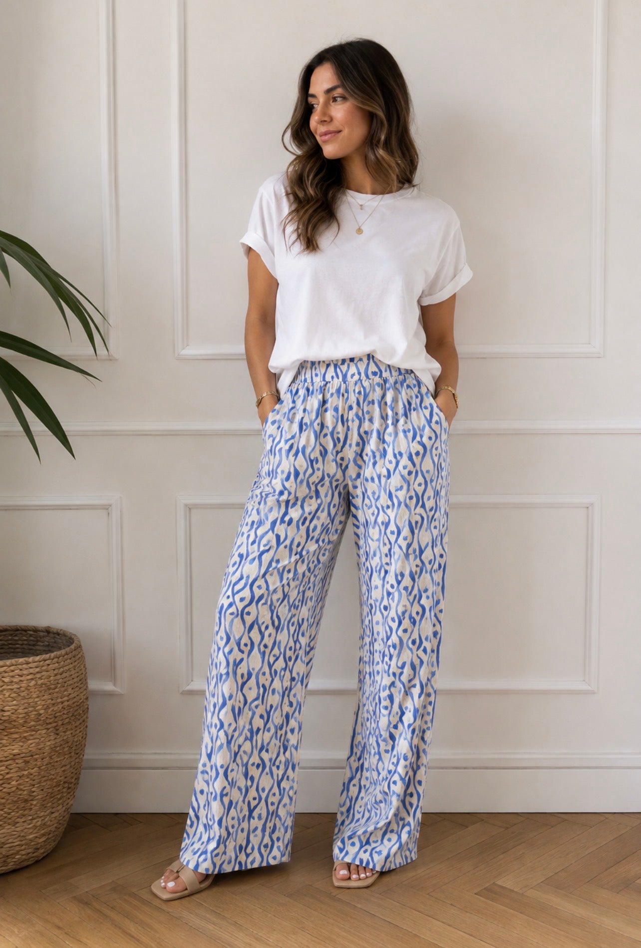 TALITA | Calças fluídas estampadas