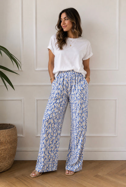 TALITA | Calças fluídas estampadas