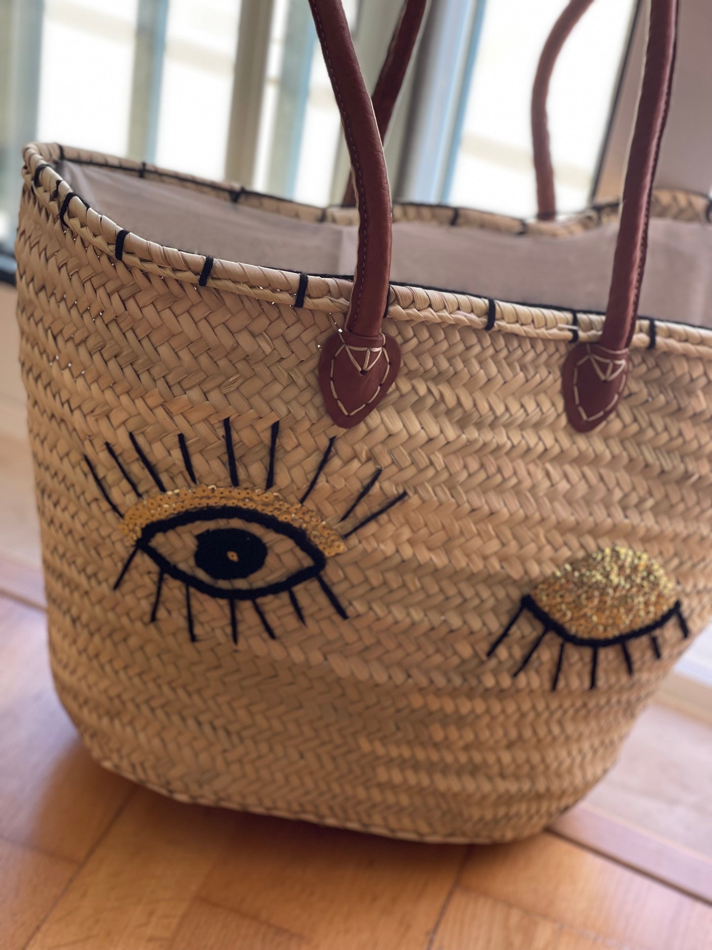 HAPPY | Straw bag