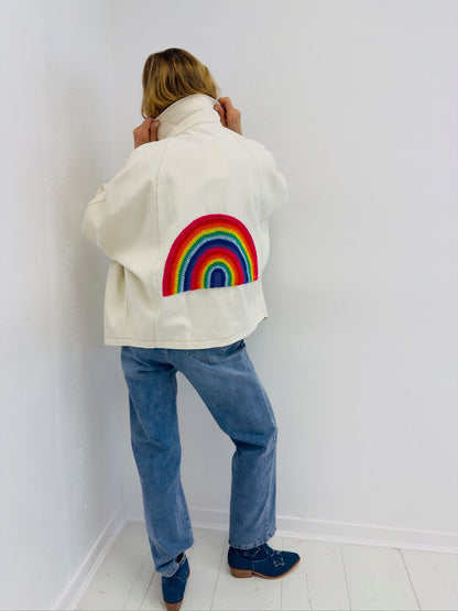 RAINBOW | Casaco de algodão com desenhos bordados