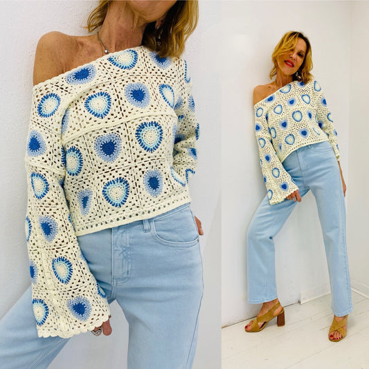 DROP | Camisola em croché com desenhos