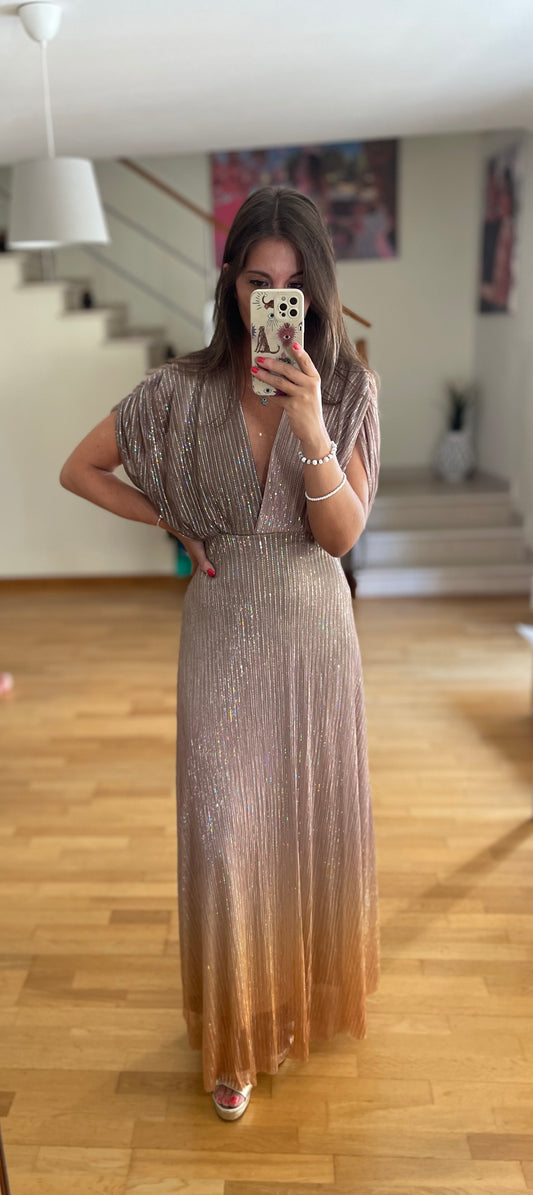 GLORIA | Vestido largo con purpurina