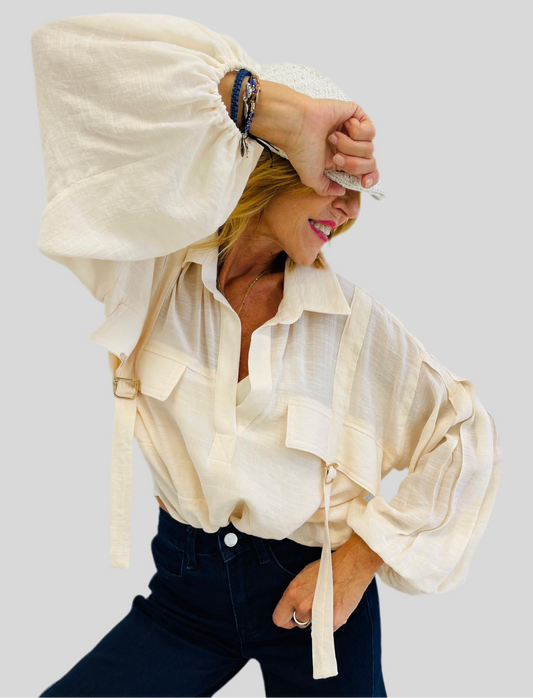 CAROLA | Camisa oversize con bolsillos