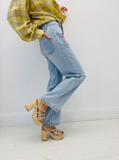 LUCKY CHARM JEANS - BLUE