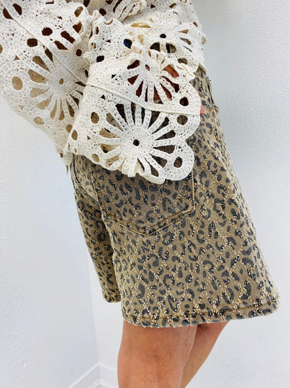 MUSE | Shorts animal print em ganga
