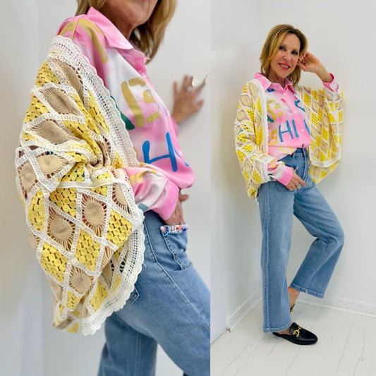 SUNFLOWER | Casaco em crochet colorido