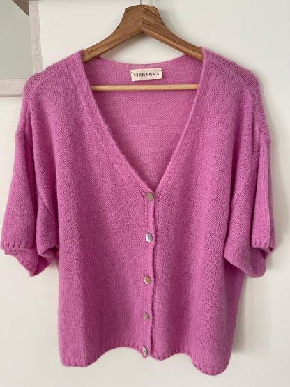 CHIARA | Short sleeve knitted coat