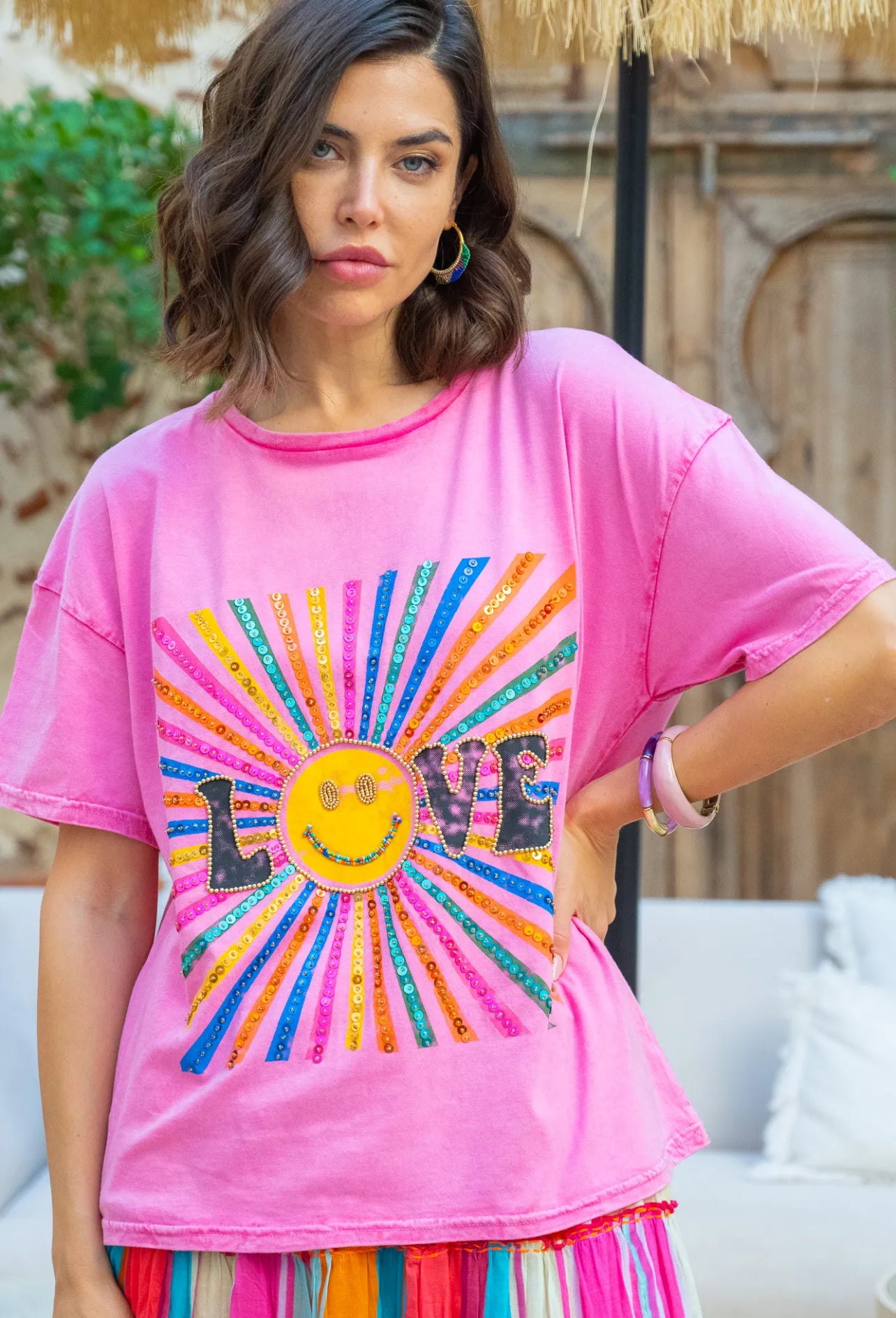 LOVE SUN | T-shirt with appliqués