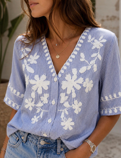 SERENA | Camisa com bordados