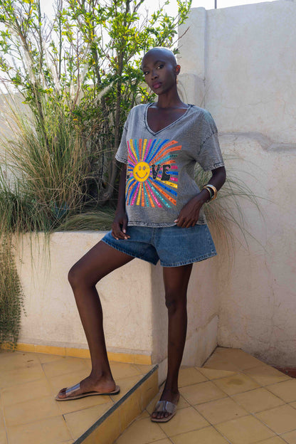 LOVE SUN | T-shirt with appliqués