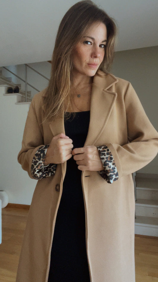 ADRIANE | Leopard-print lining coat