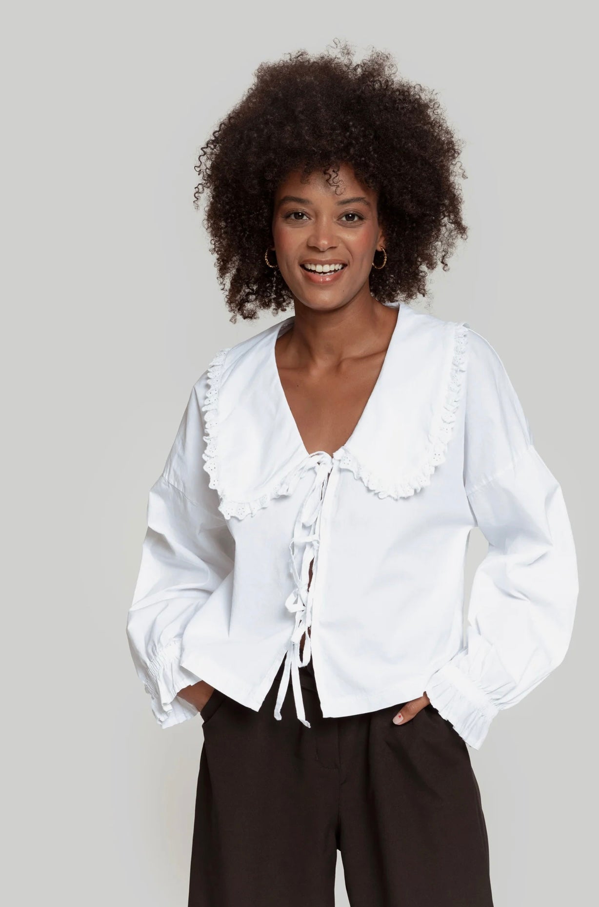 CLEO | Bib collar shirt
