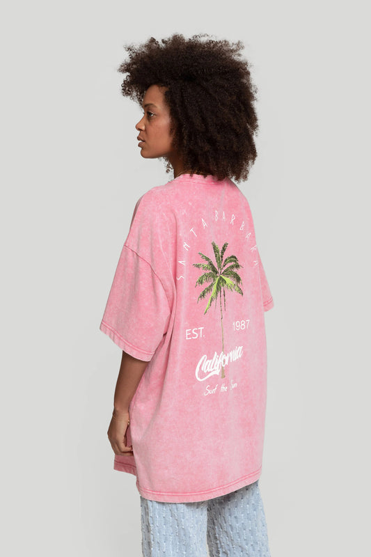 CALIFÓRNIA | T-shirt oversized com palmeiras
