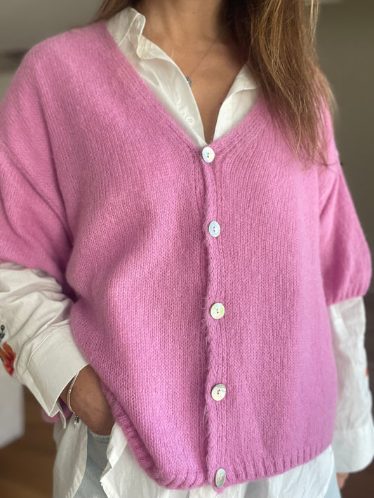 CHIARA | Short sleeve knitted coat